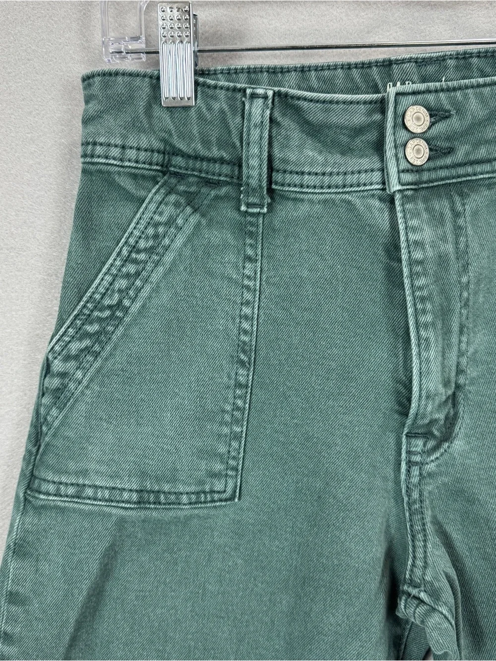 Gap Kids Girls Size 14 High Stride Ankle Wide Leg Pants Moores Green
